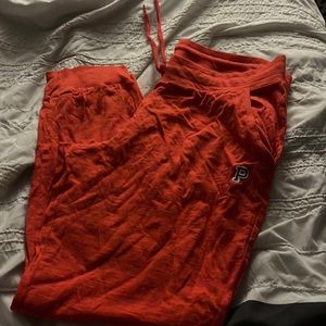 Red pink jogger sweats
